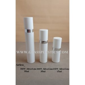 Airless Pump – PP White with Silver Line