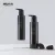 black pet custom logo round cosmetic packaging plastic lotion hair oil lotion bottle with pump